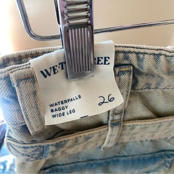 NEW Free People We The Free Jeans Waterfalls baggy wide leg denim pants 26 - Picture 10 of 12